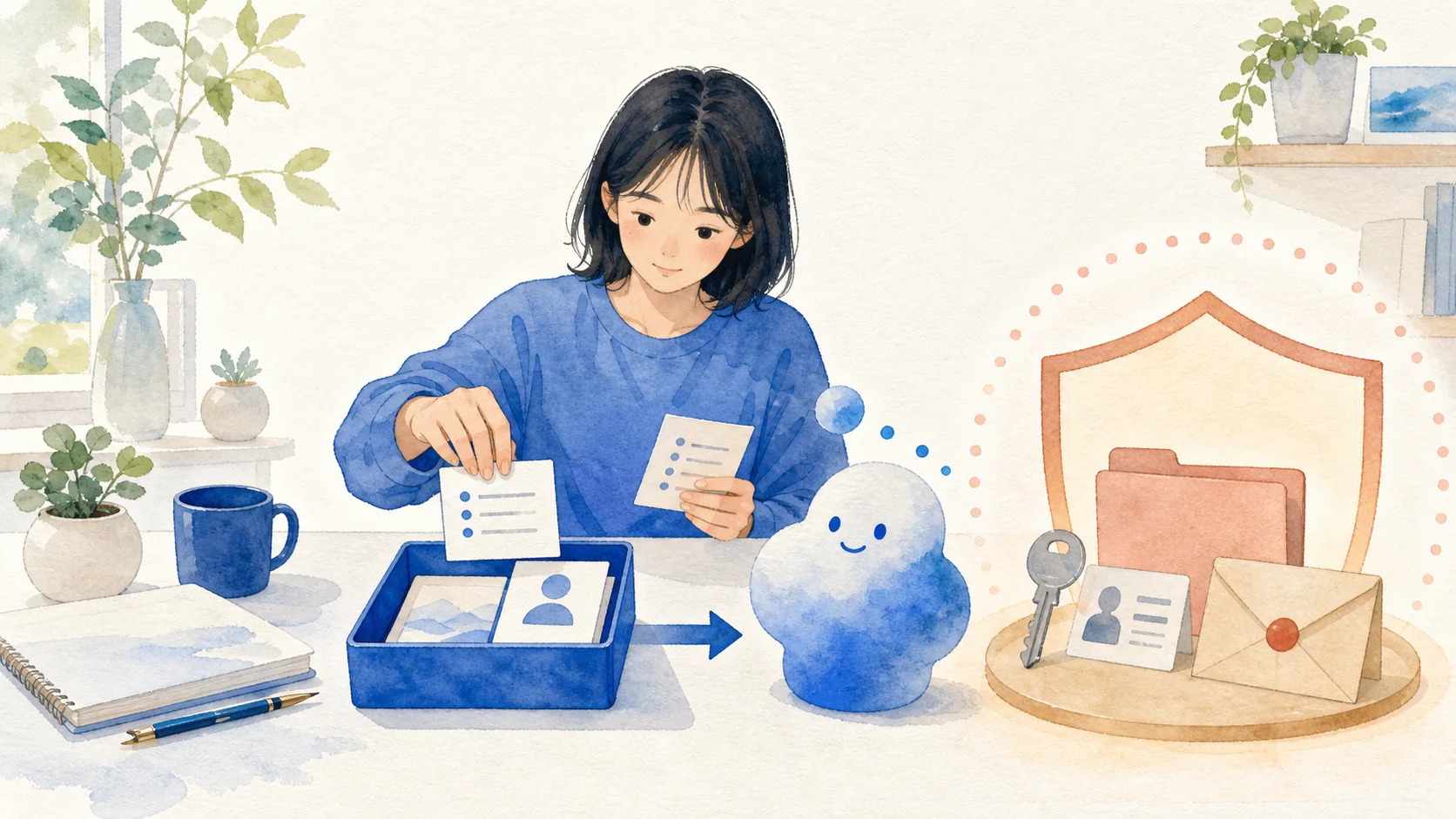 AIへ渡せる安全なメモと、盾で守る鍵・身分証・私用ファイルを分ける初心者