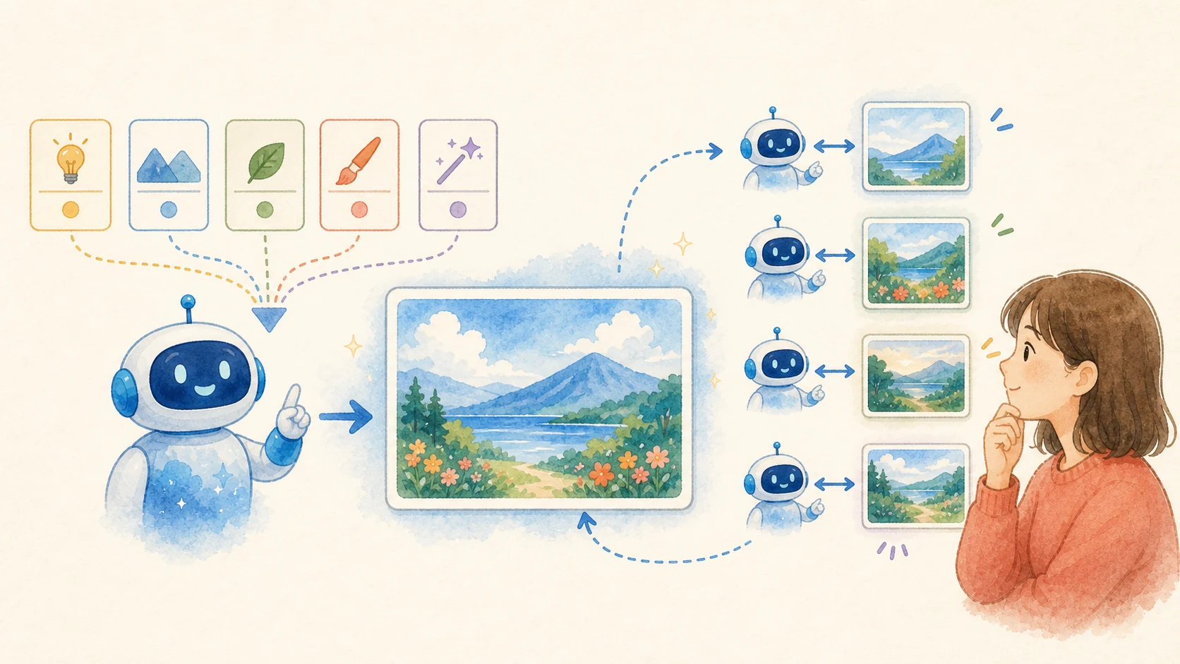 5つの要素で下書きを作り、答えを見ながら一つずつ直して仕上げる流れ